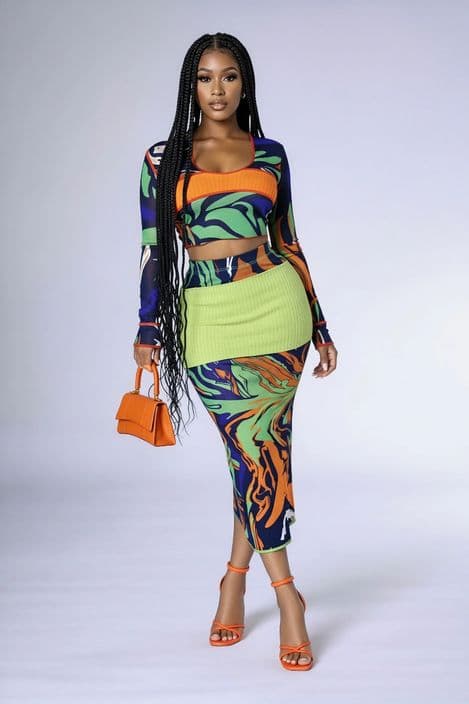 Greenlight Glam Skirt Set